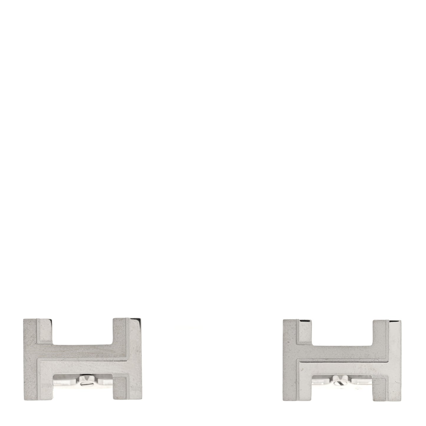 Palladium H Au Carre Cufflinks Silver