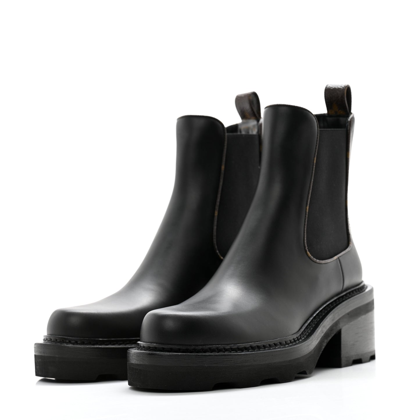 Calfskin Monogram Beaubourg Ankle Boots 37 Black