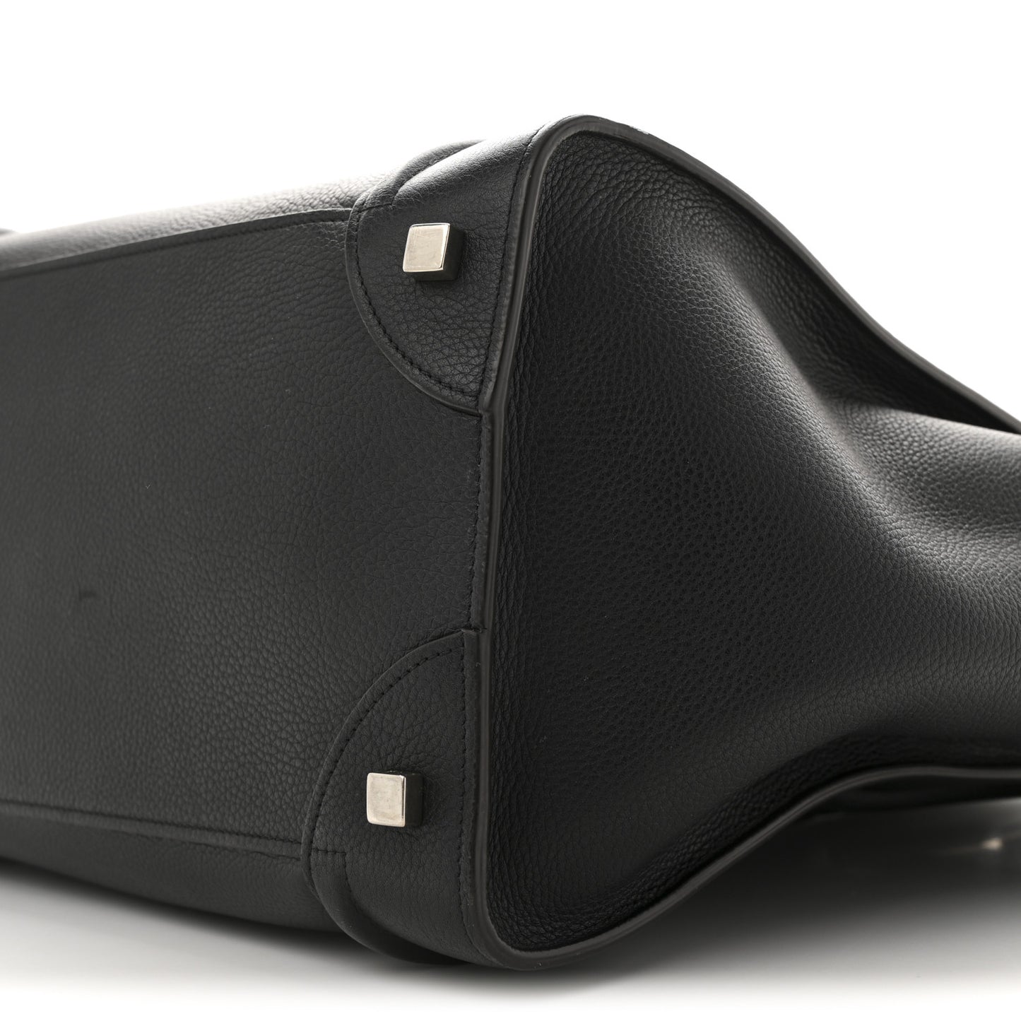Drummed Calfskin Mini Luggage Black
