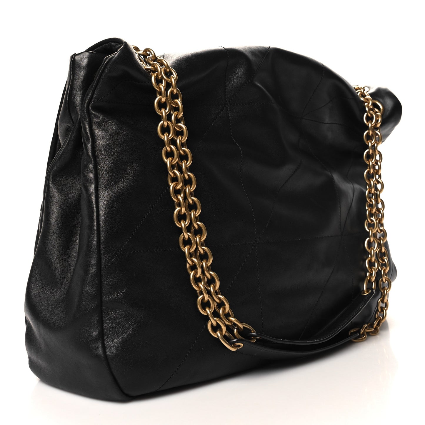 Lambskin Matelasse Monogram Large Jamie 4.3 Black