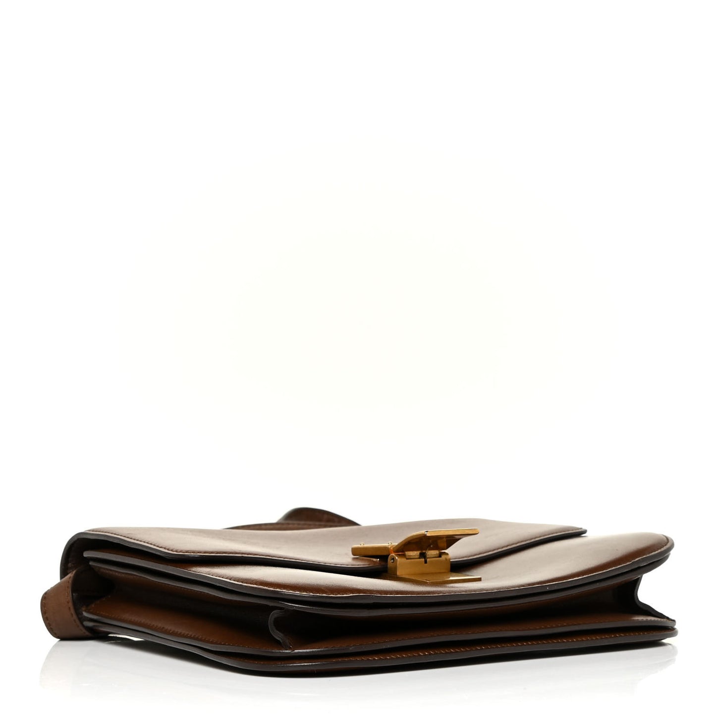 Box Calfskin Medium Classic Box Flap Bag Havana