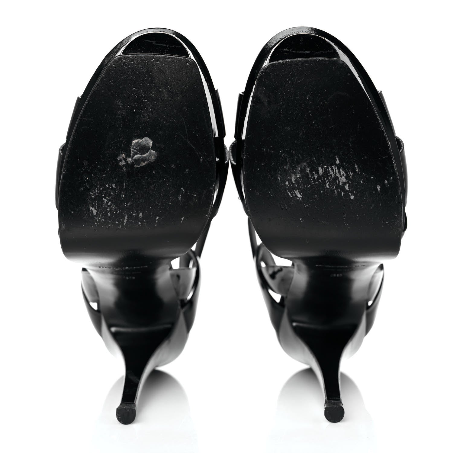 Saint Laurent Patent Tribute 105 Platform Sandals 39 Black 5 of 9