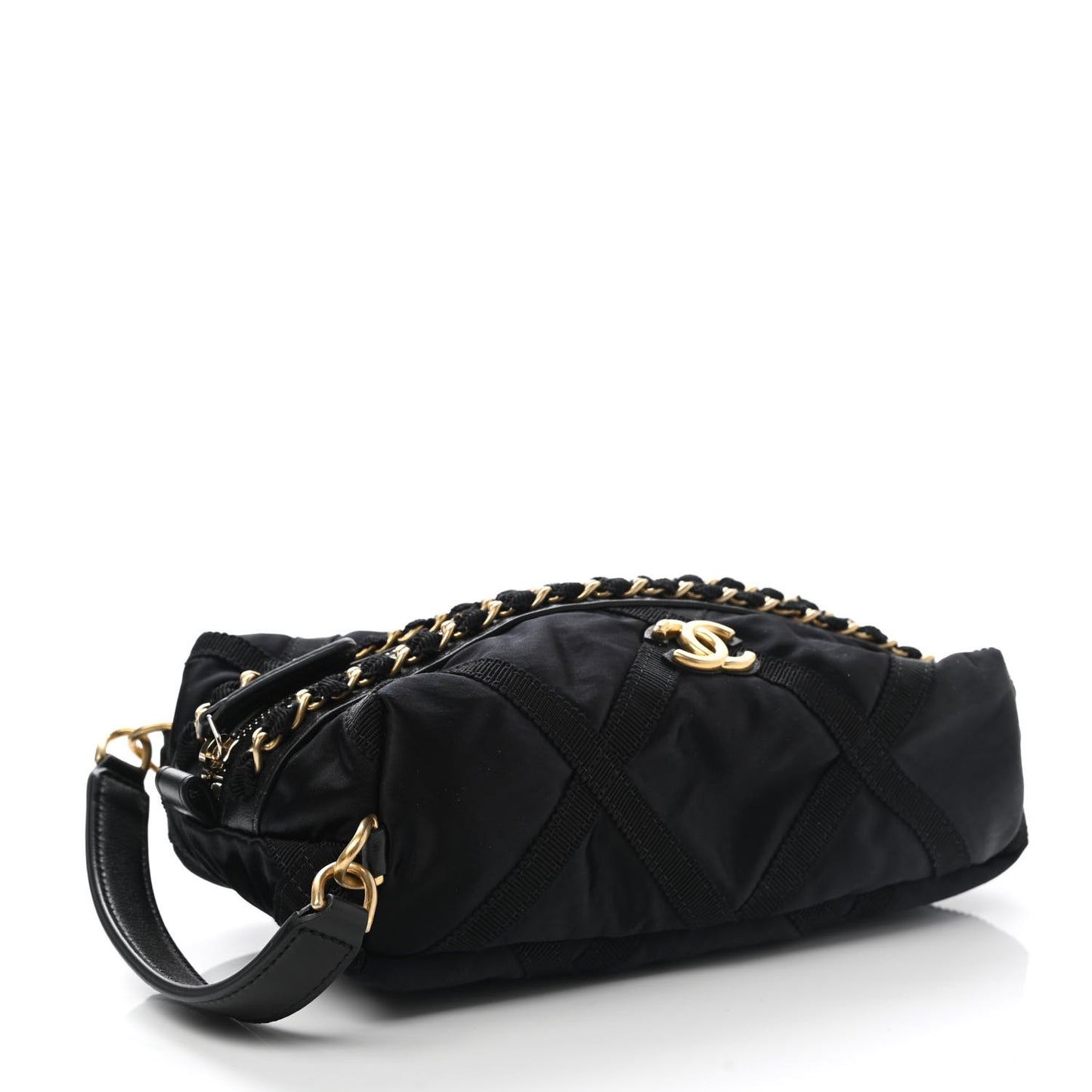 Nylon Grosgrain Lifestyle Pouch With Sleep Mask Black