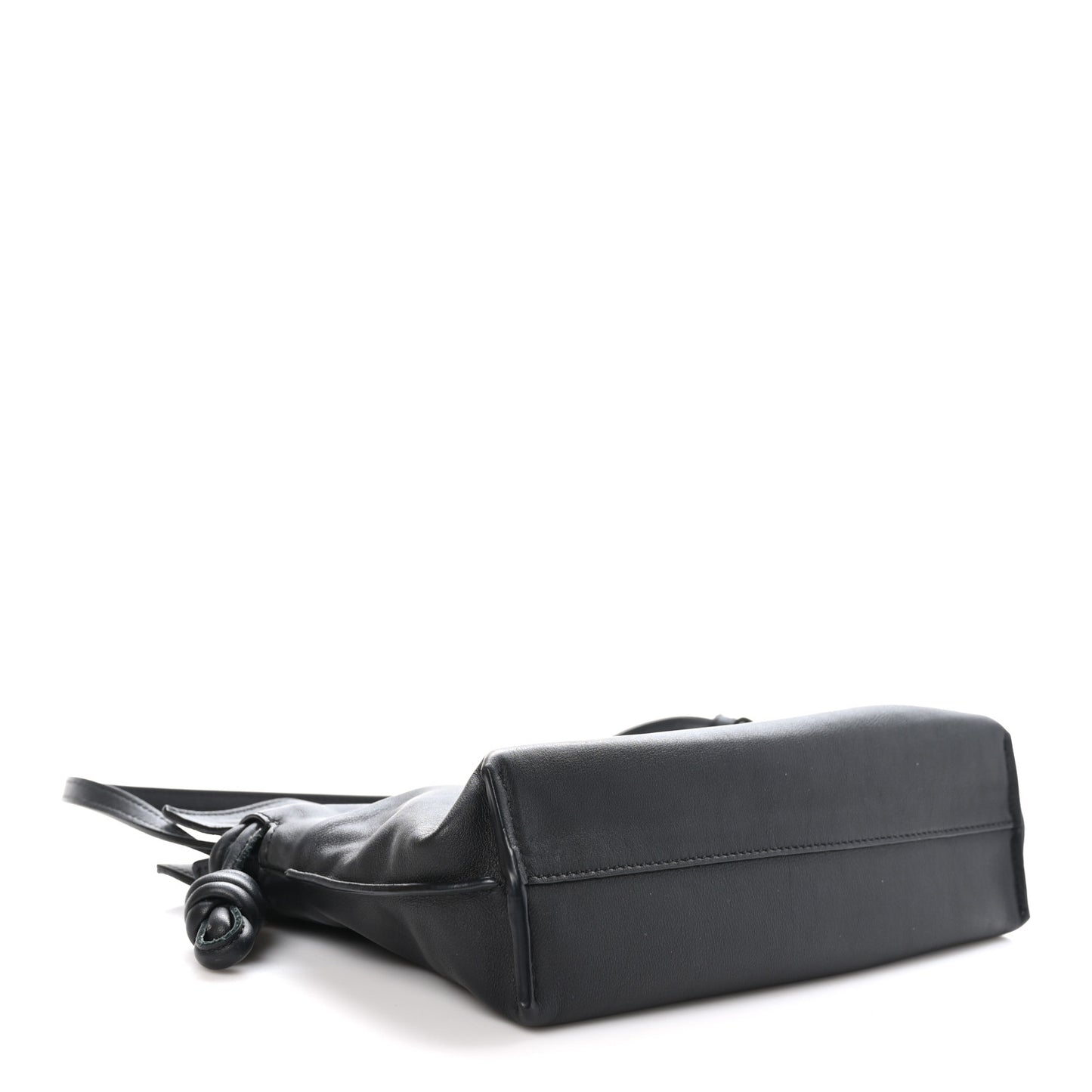 Calfskin Mini Flamenco Knot Clutch Black