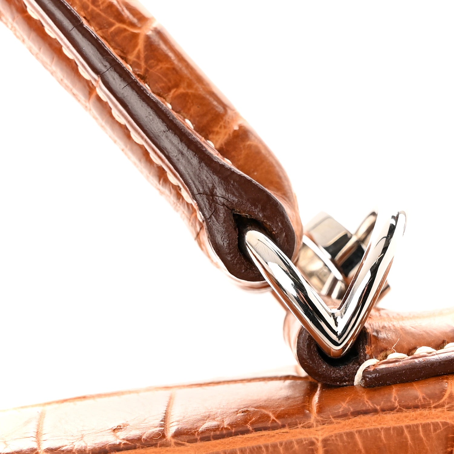 Hermes Matte Niloticus Crocodile Kelly Retourne 32 Fauve 12 of 14