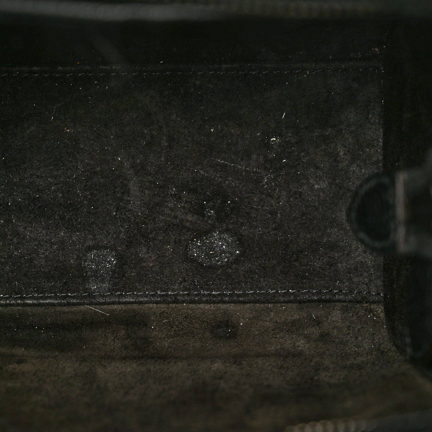 Drummed Calfskin Nano Luggage Black