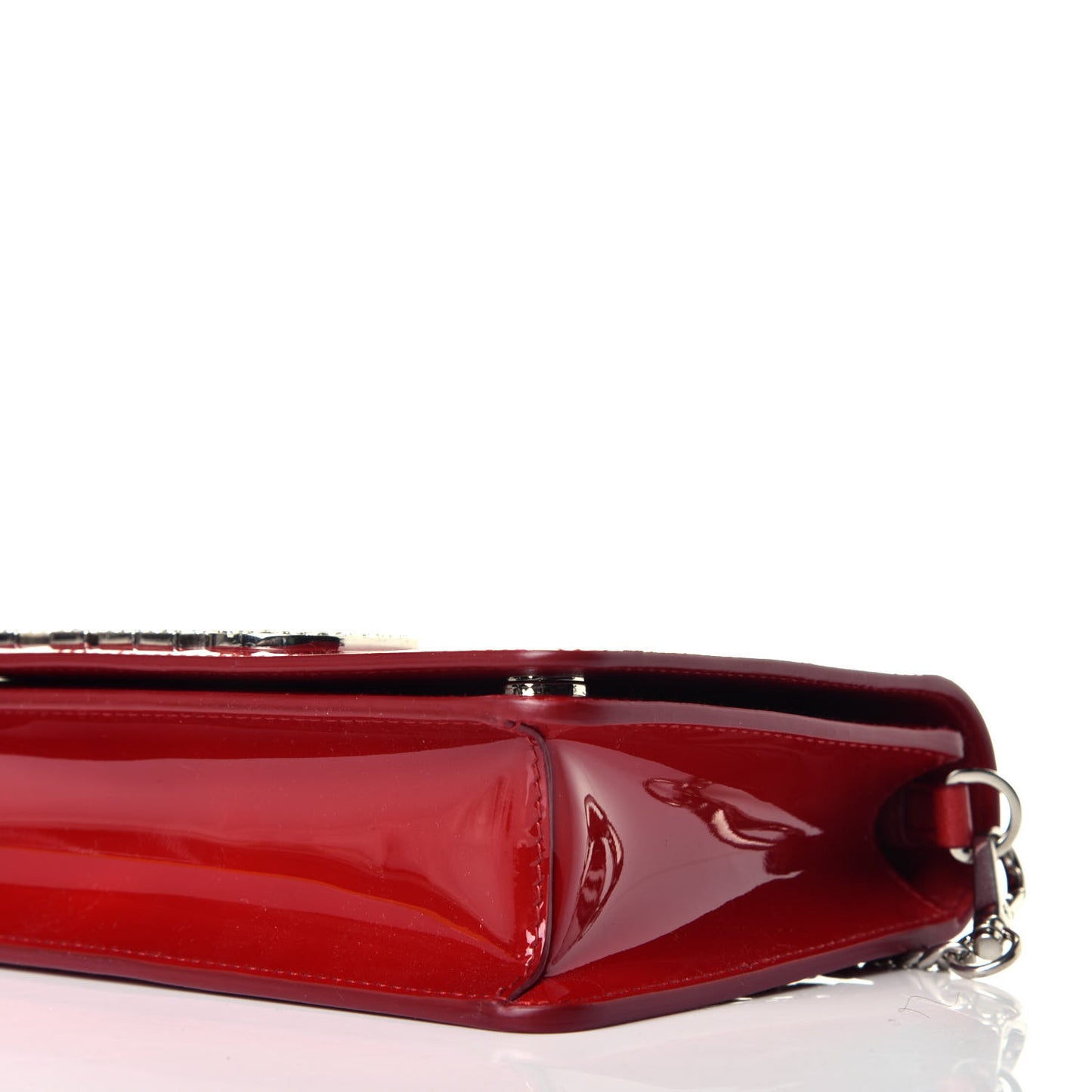Patent Crystal Logo Mini Crossbody Fuoco