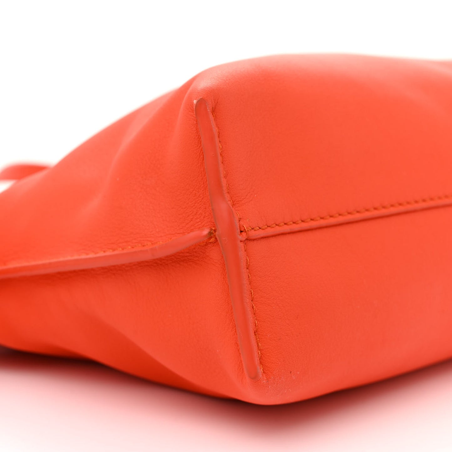 Calfskin Mini Flamenco Knot Clutch Vivid Orange