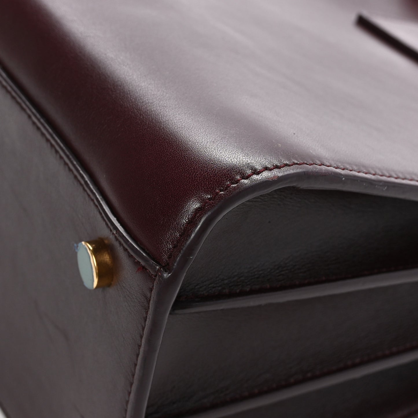 Grained Calfskin Small Classic Sac De Jour Bordeaux