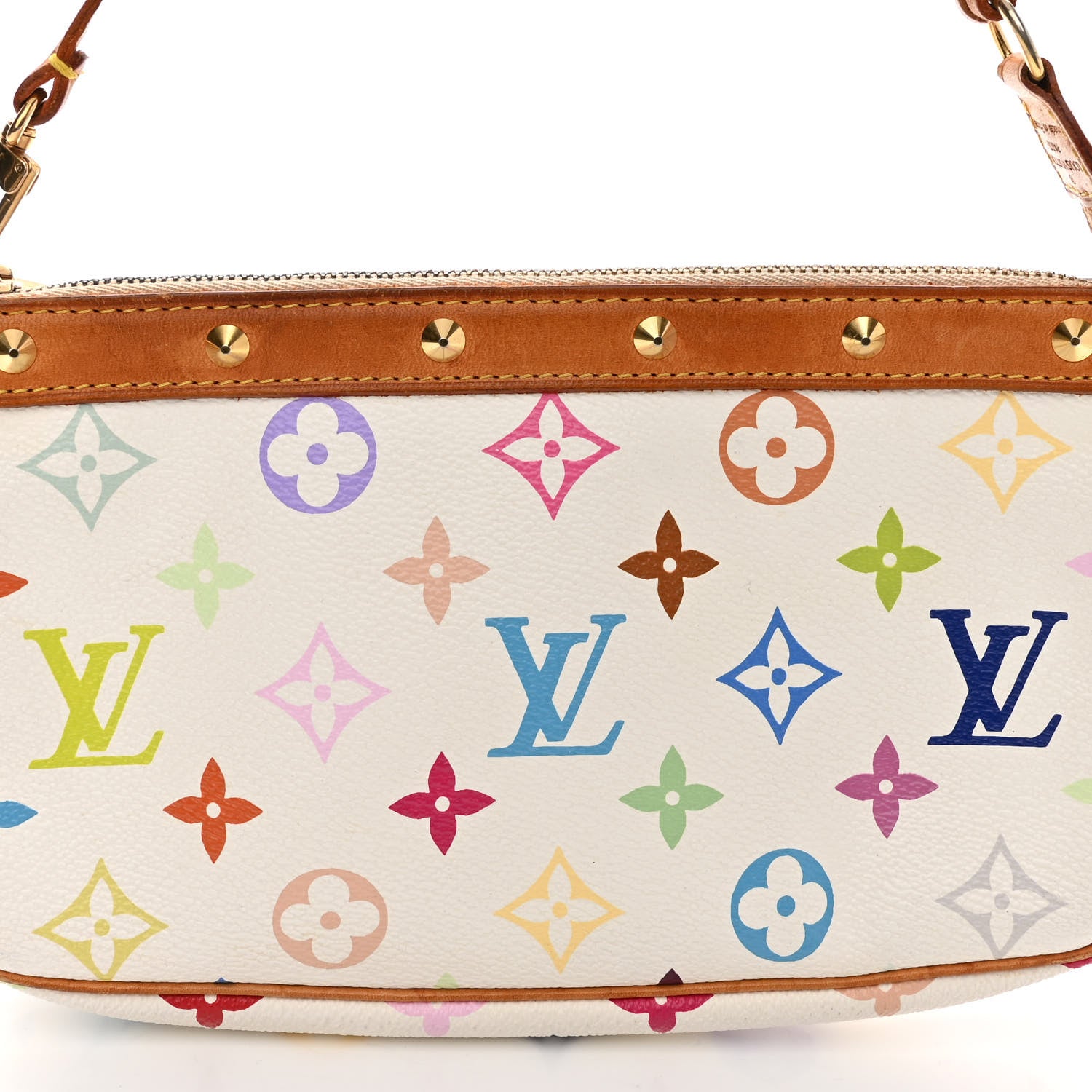 Louis Vuitton Monogram Multicolor Pochette Accessories White 7 of 12