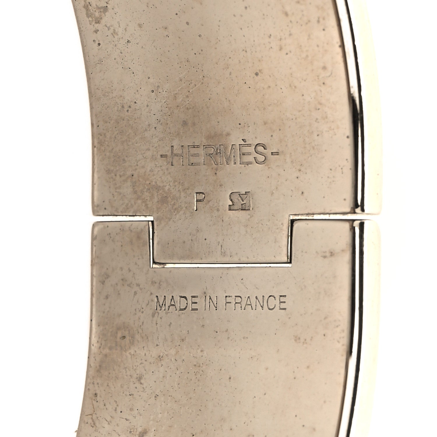 Hermes Enamel Wide Clic Clac H Bracelet GM Lagon White 4 of 4