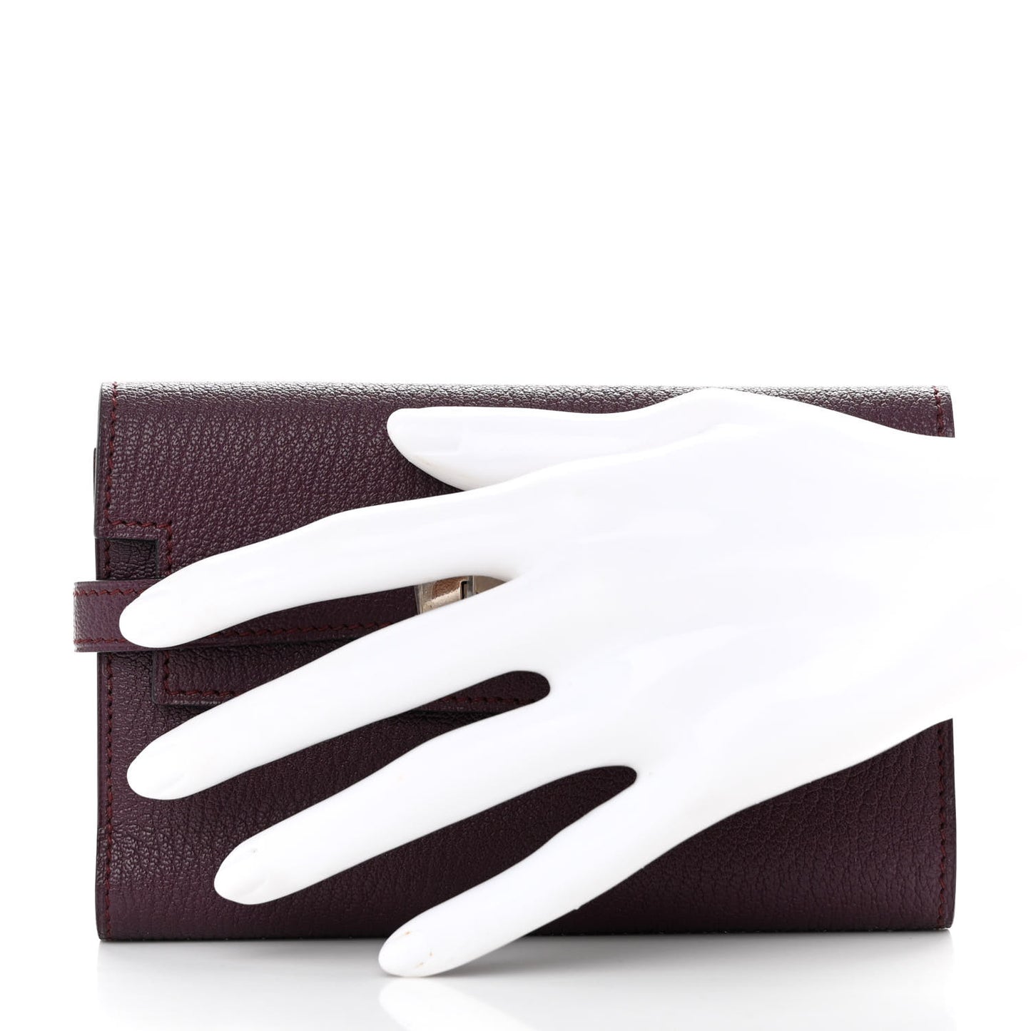 Chevre Mysore Medium Kelly Wallet Prune