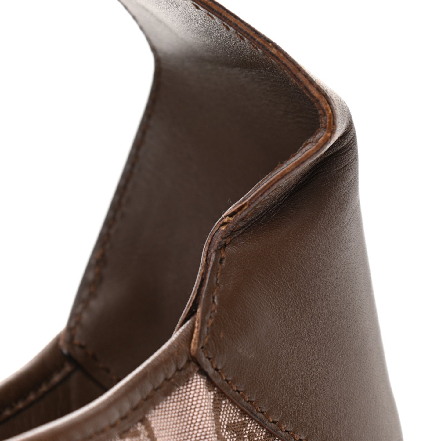 Monogram Lobster Clasp Jackie O Hobo Brown