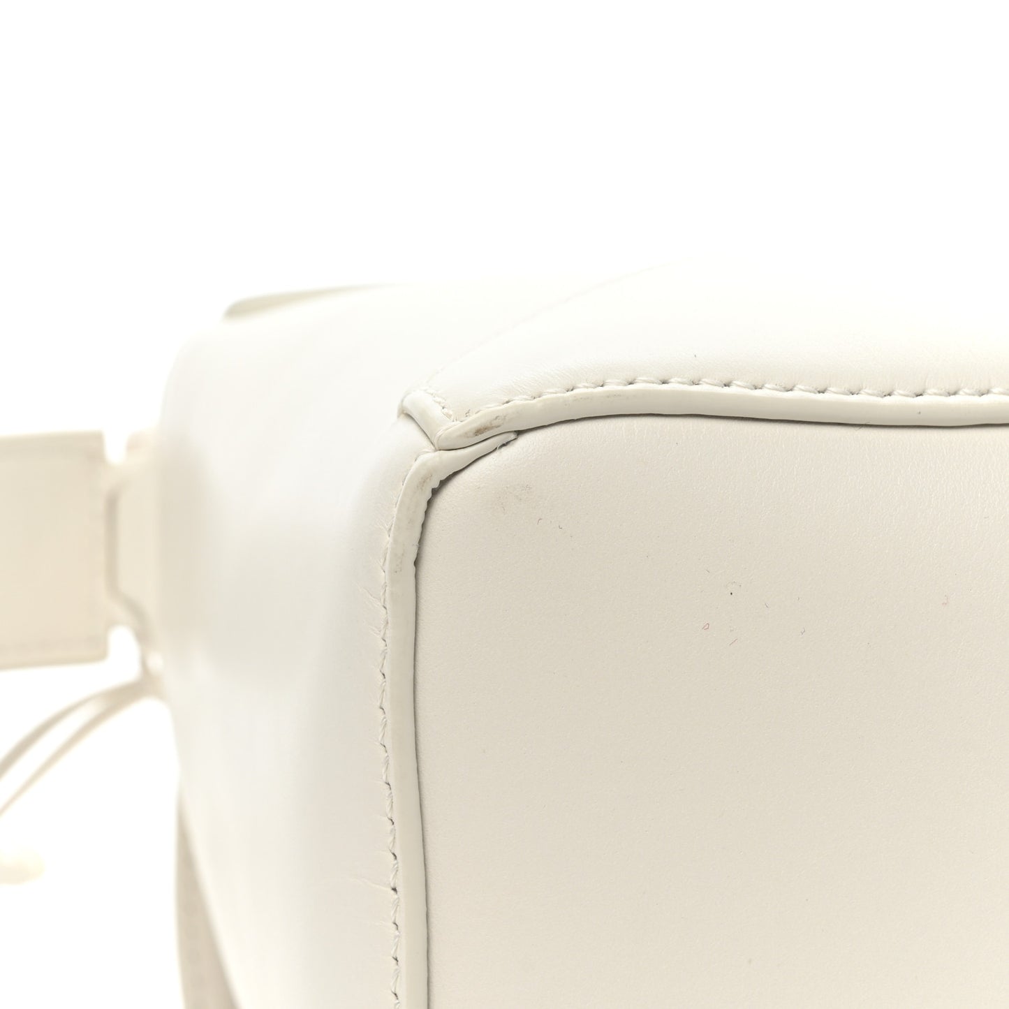 Satin Calfskin Small Puzzle Edge Bag White Glaze