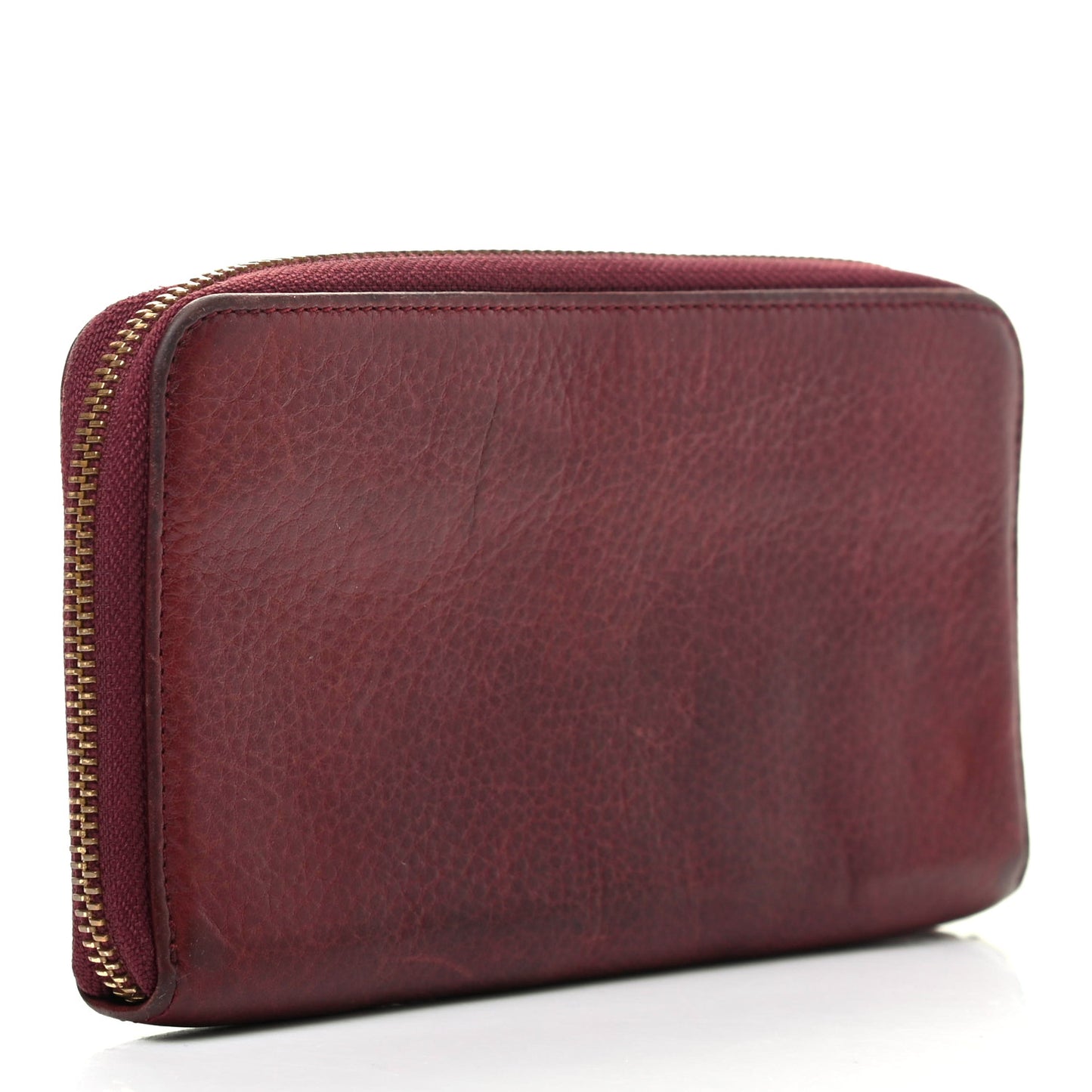 Vitello Daino Metal Zip Around Wallet Etrusco