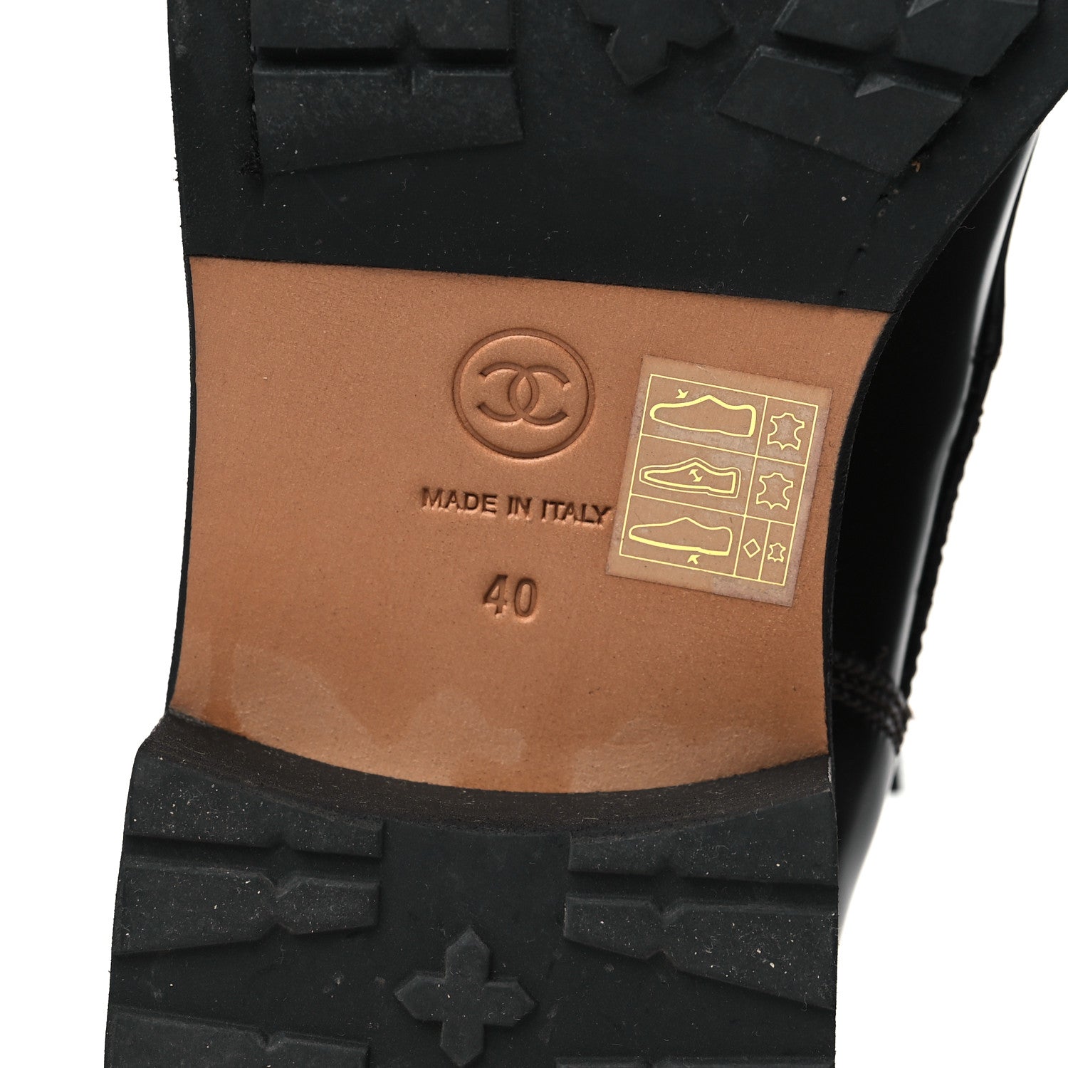 Chanel Shiny Calfskin Quilted CC Lace Up Combat Boots 40 Dark Burgundy 6 of 9