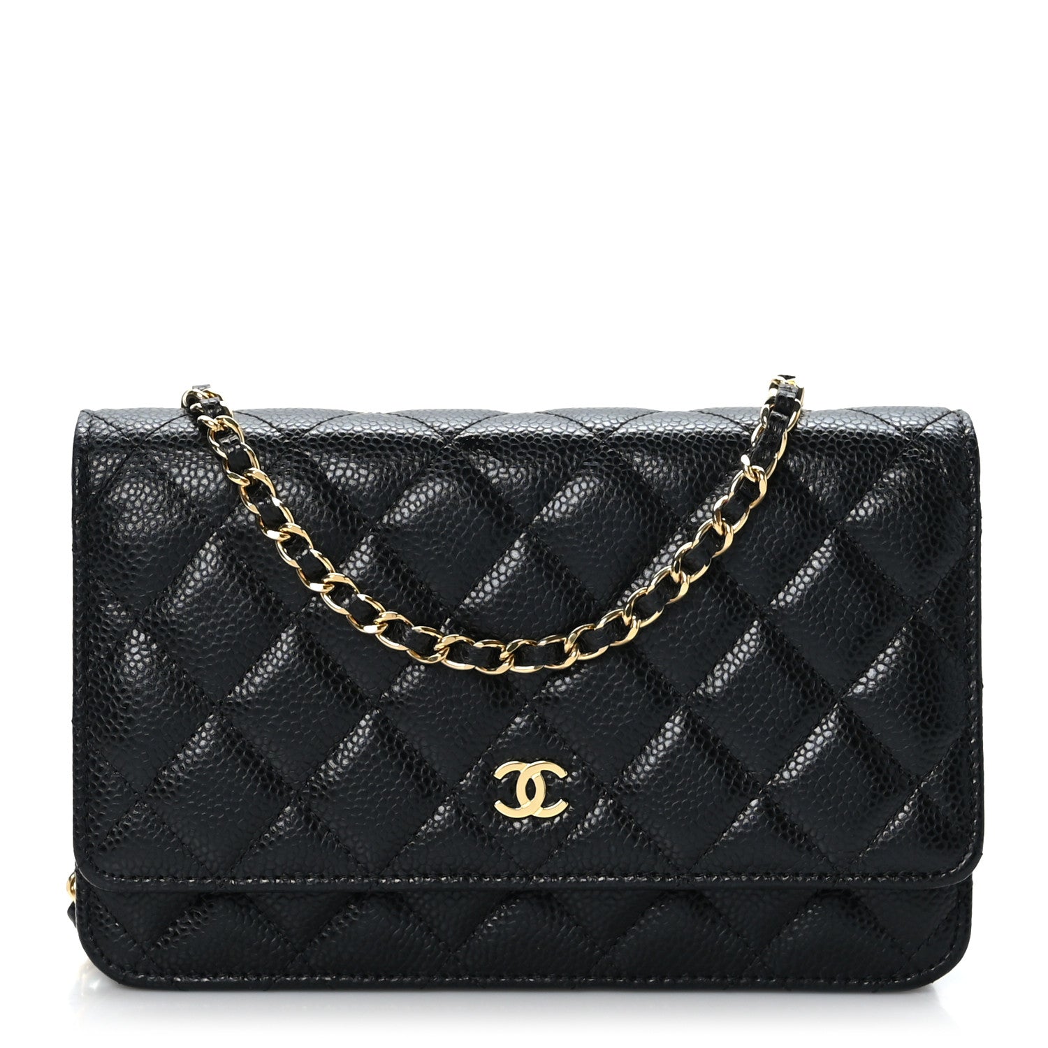 Chanel Caviar Quilted Wallet on Chain WOC Black 1 of 9