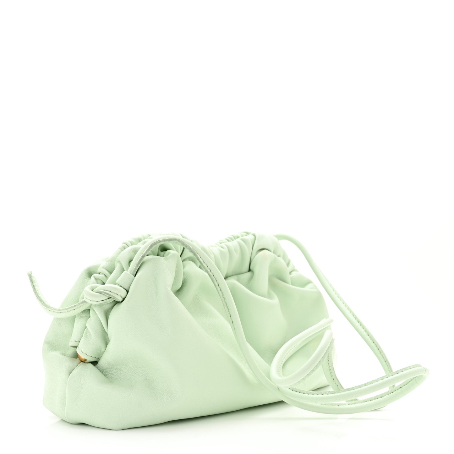 Lambskin Mini Cloud Clutch Sage