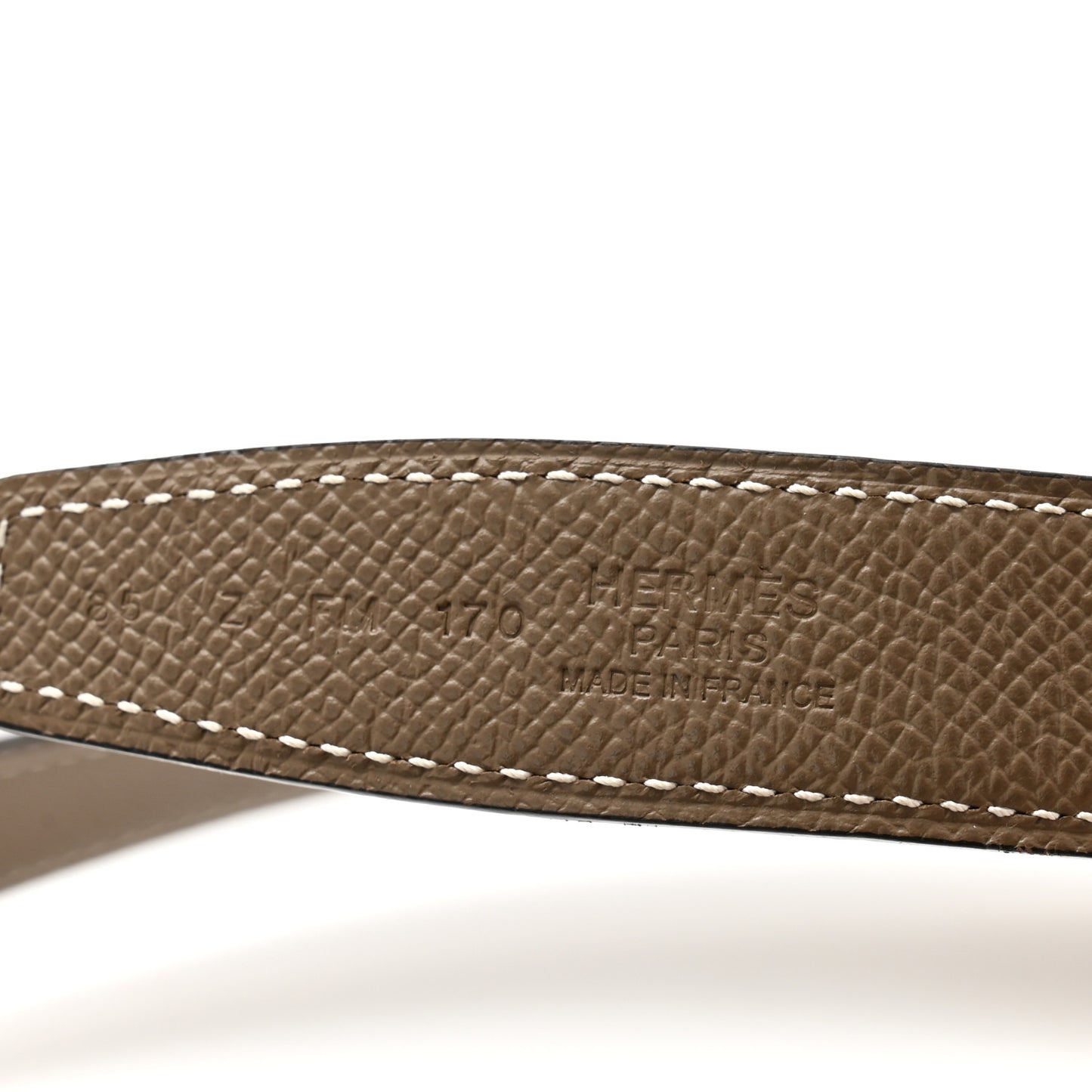 Swift Epsom 24mm Mini H Belt 85 34 Black Etoupe