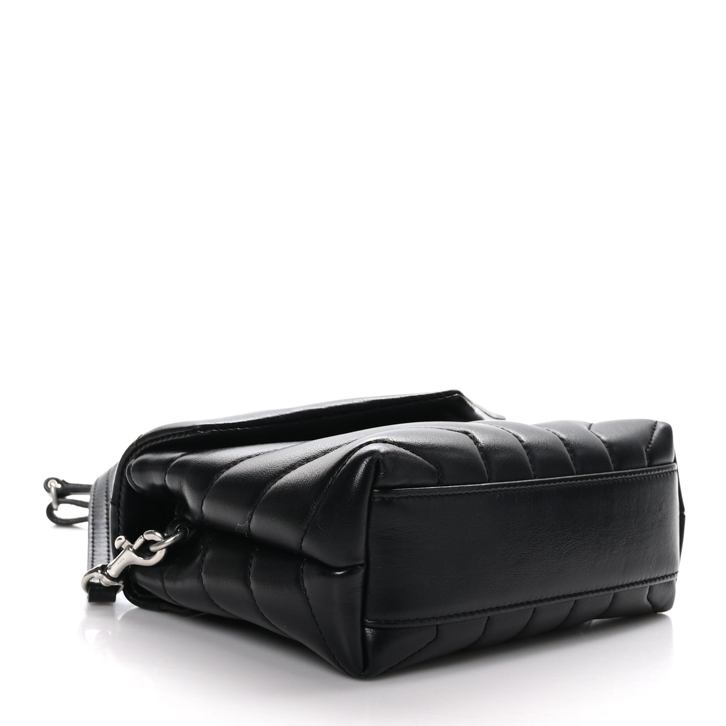 Calfskin Y Quilted Monogram Toy Loulou Crossbody Bag Black