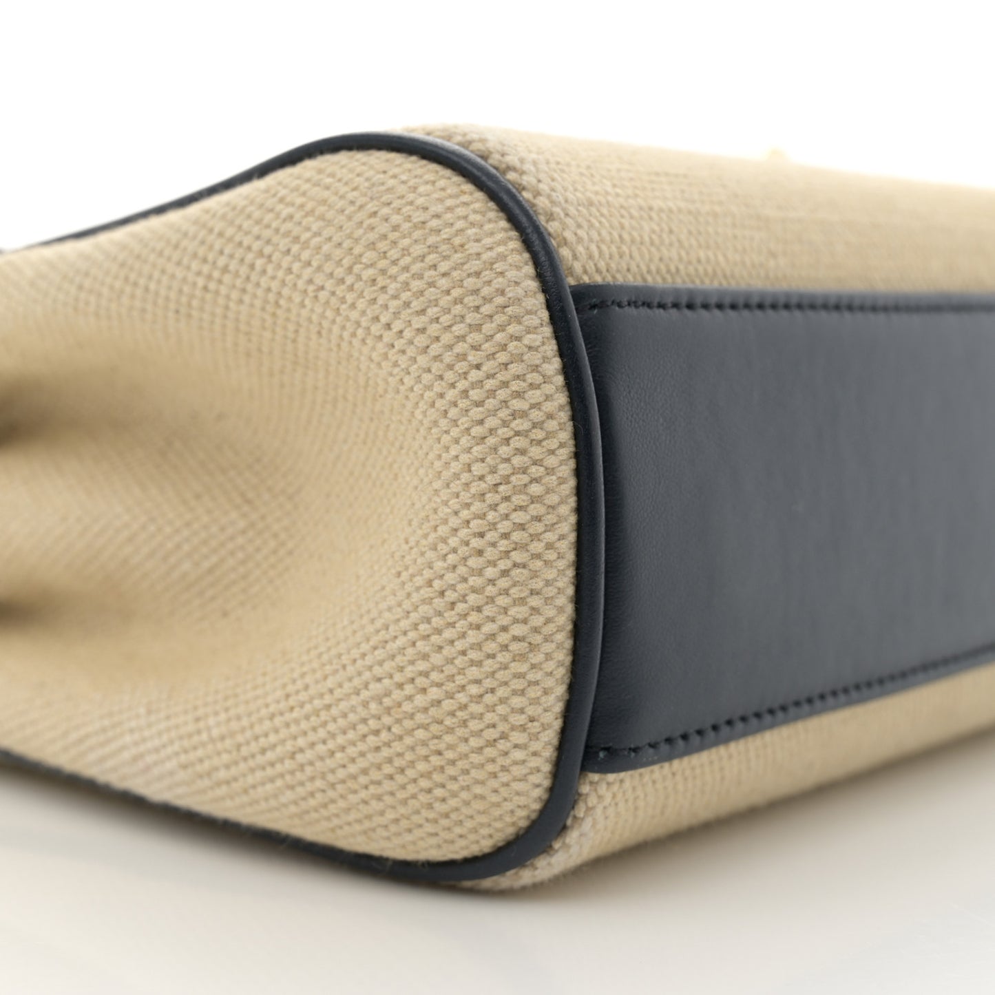Canvas Calfskin Teen Soft 16 Shoulder Bag Vanilla Navy