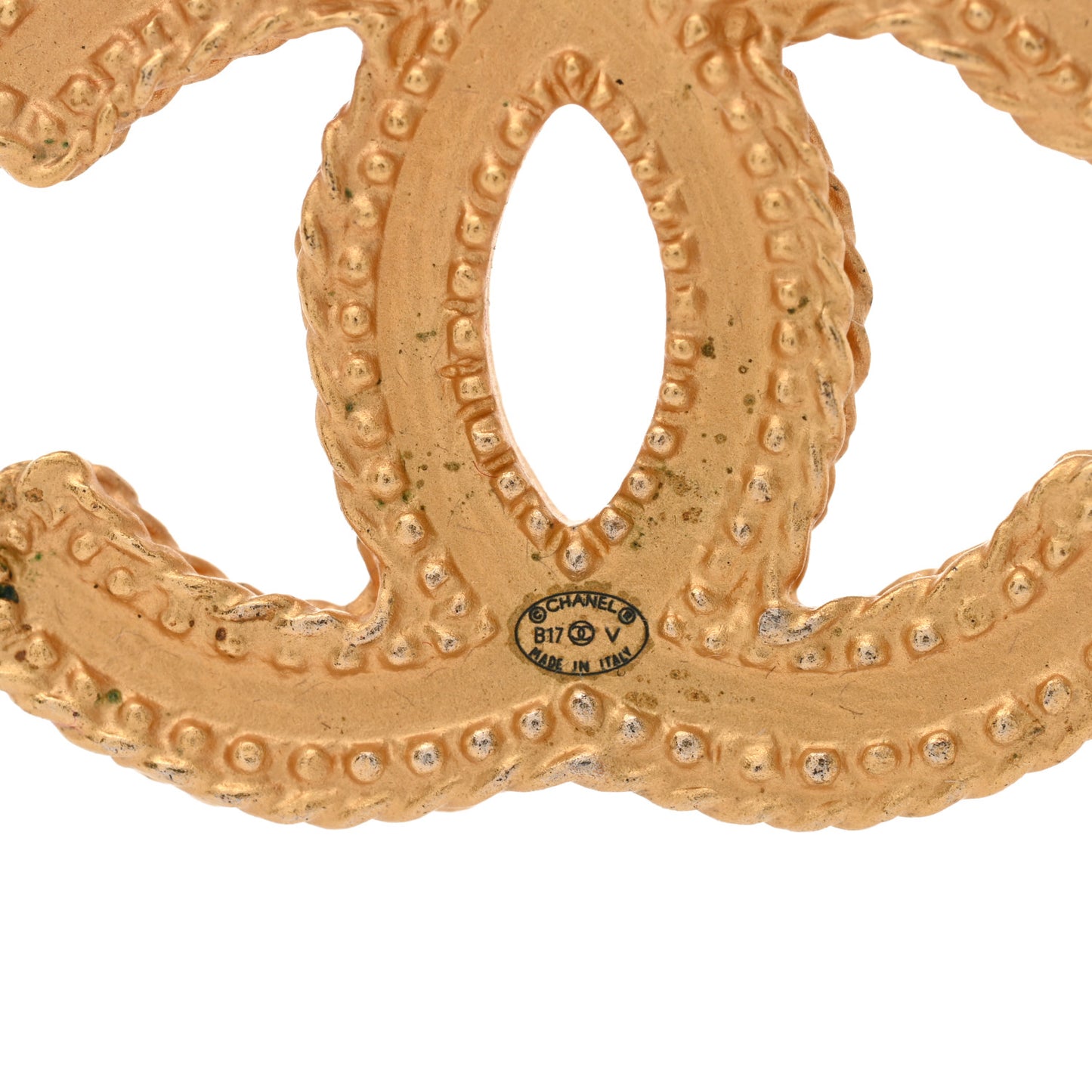 CC Drop Earrings Matte Gold