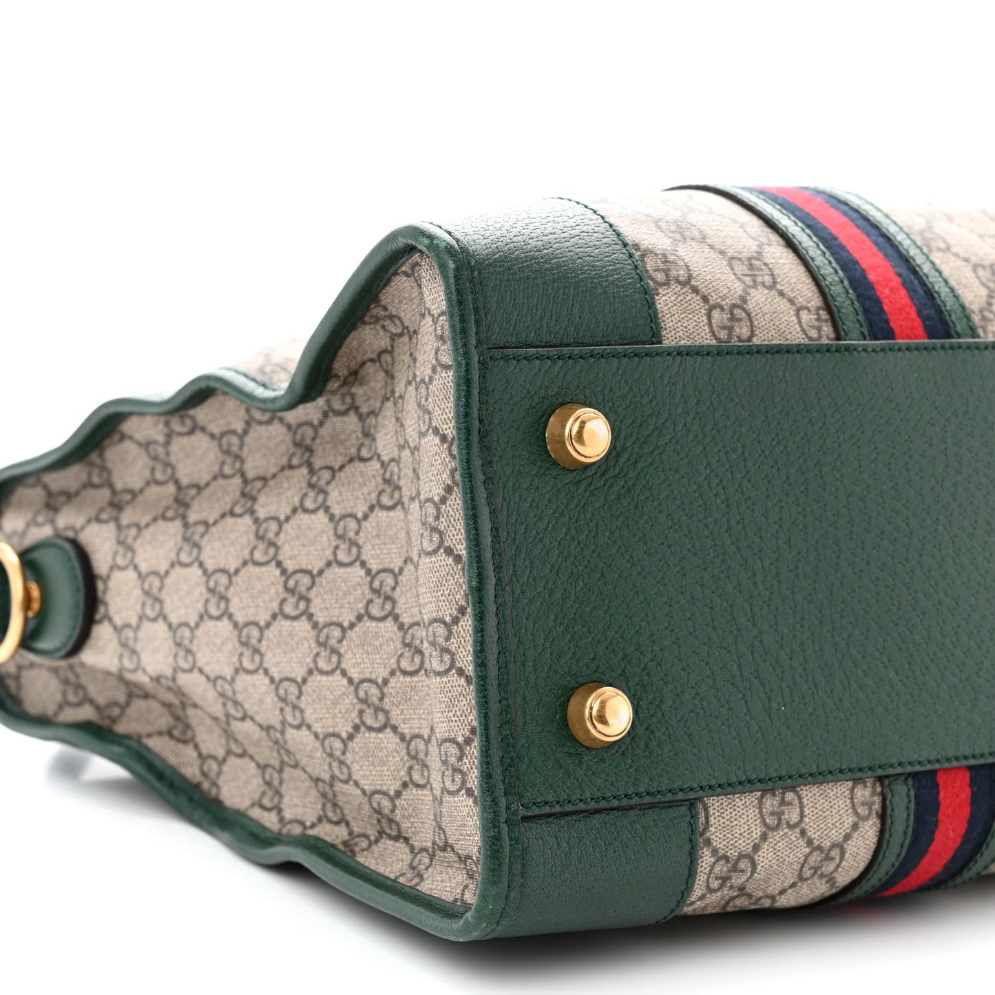 Soft GG Supreme Monogram Neo VintageWeb Skull Medium Duffle Bag Beige New Acero Green