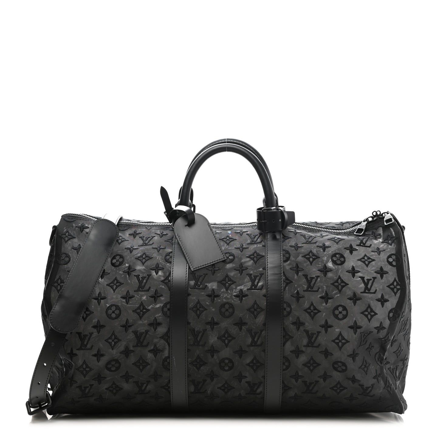 Monogram See Through Keepall Bandouliere 50 Black