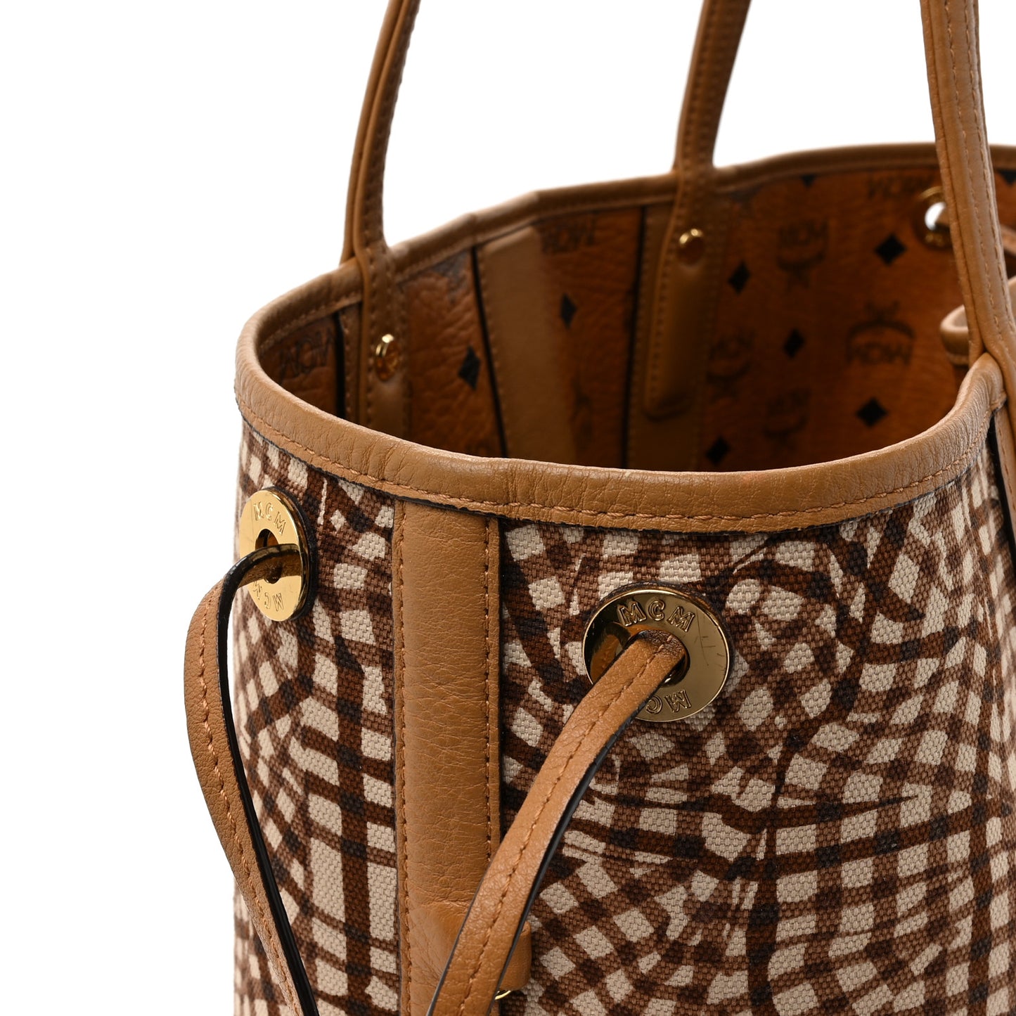 Visetos Medium Liz Reversible Shopper Tote Cognac