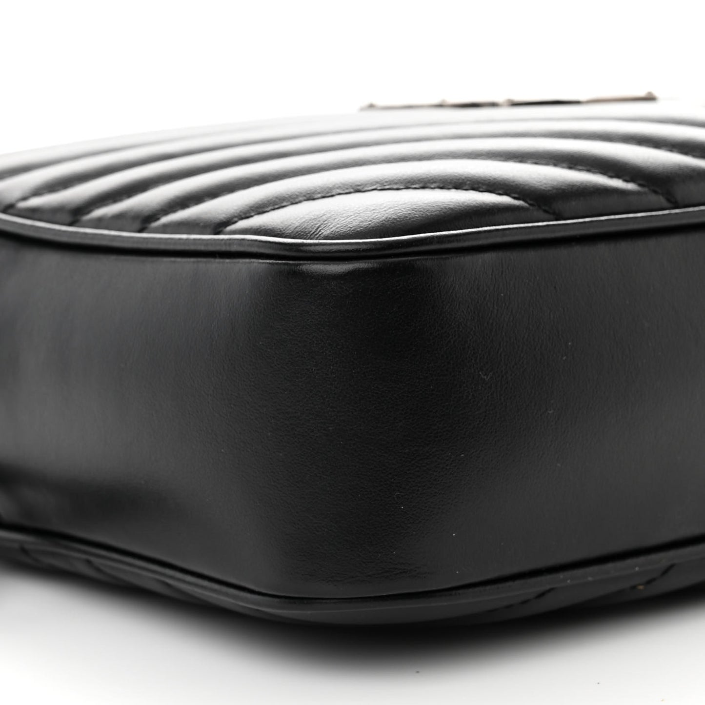 Calfskin Matelasse Monogram Lou Camera Bag Black