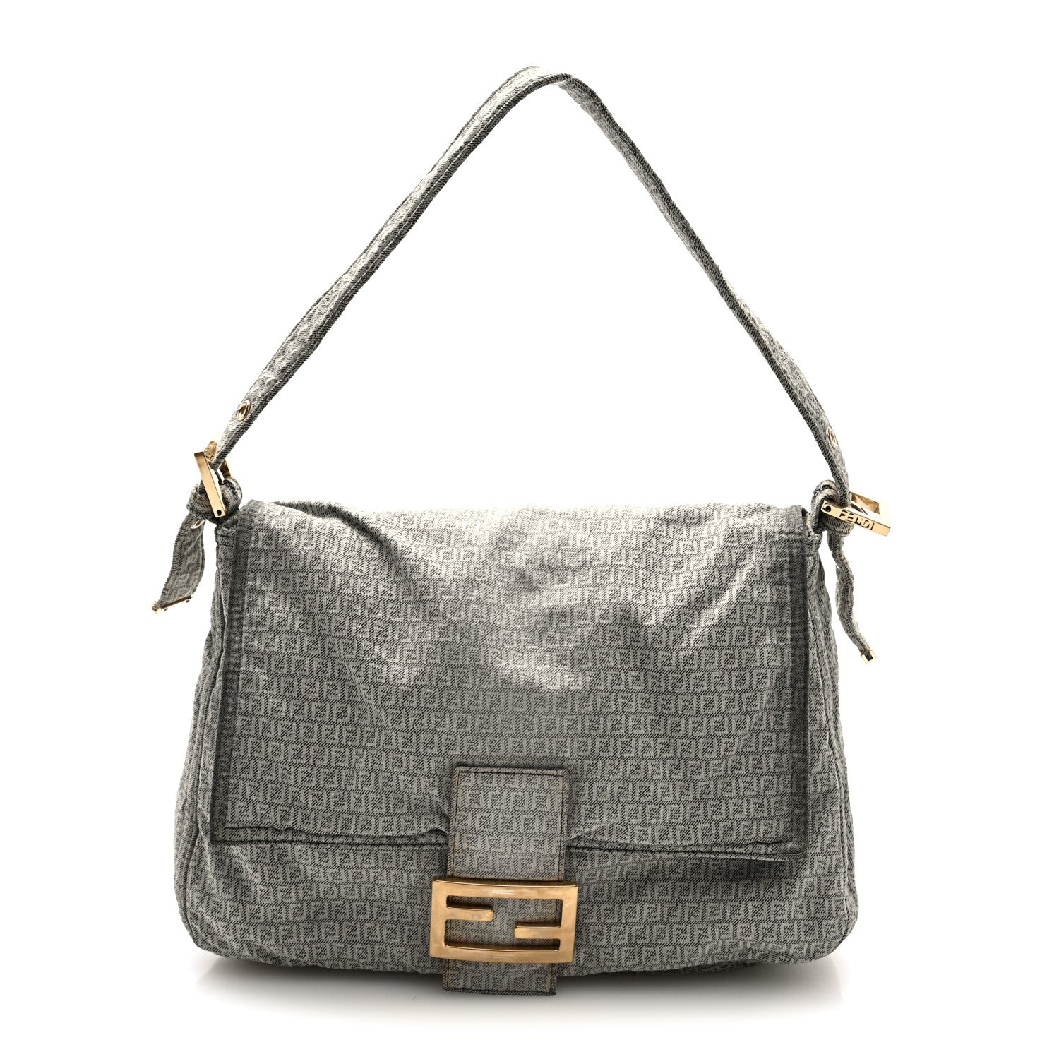 Fendi Zucchino Mama Baguette Grey 1787026 – FASHIONPHILE