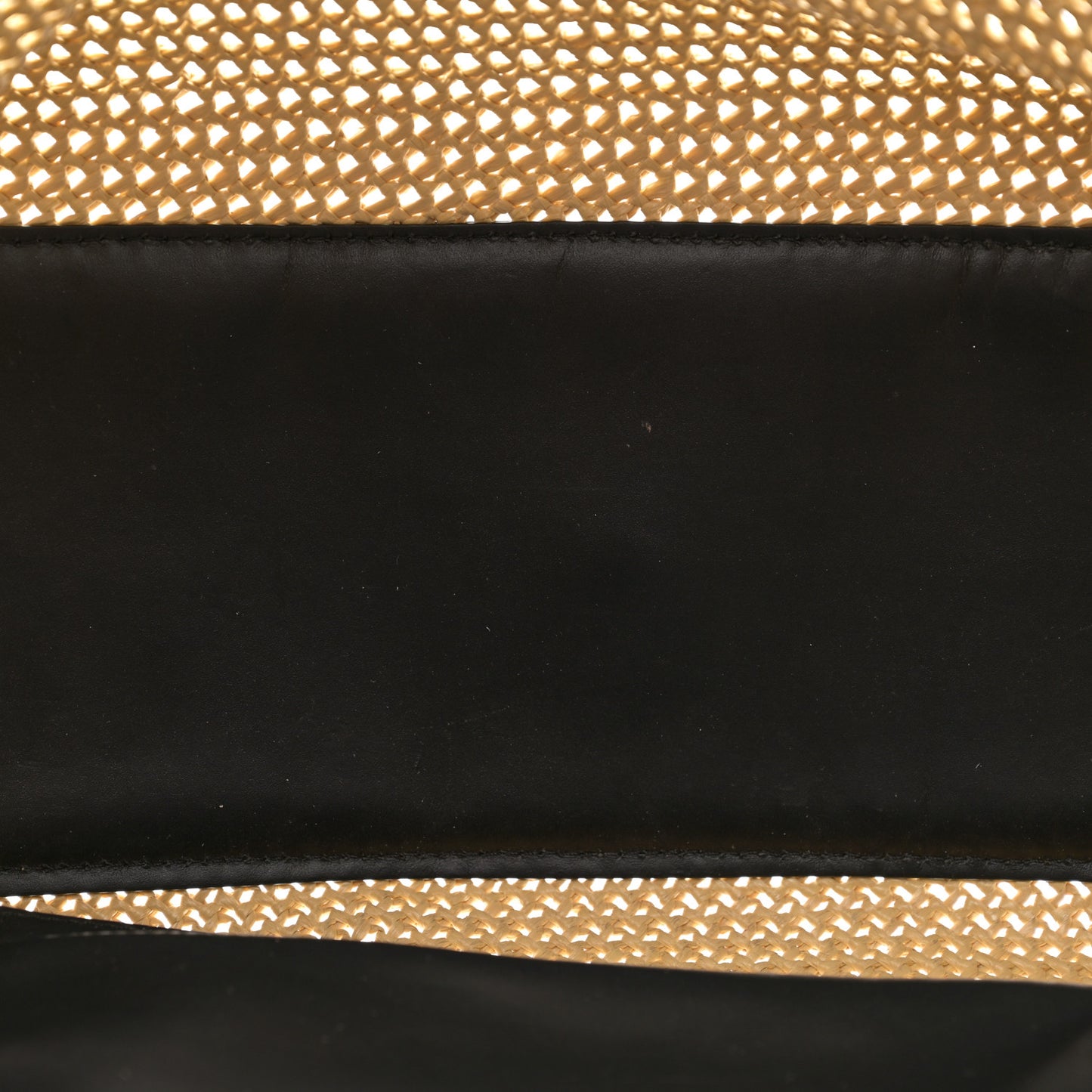 Raffia Vitello King Macrame Mesh Large Peekaboo X-Tote Natural Black Cuoio
