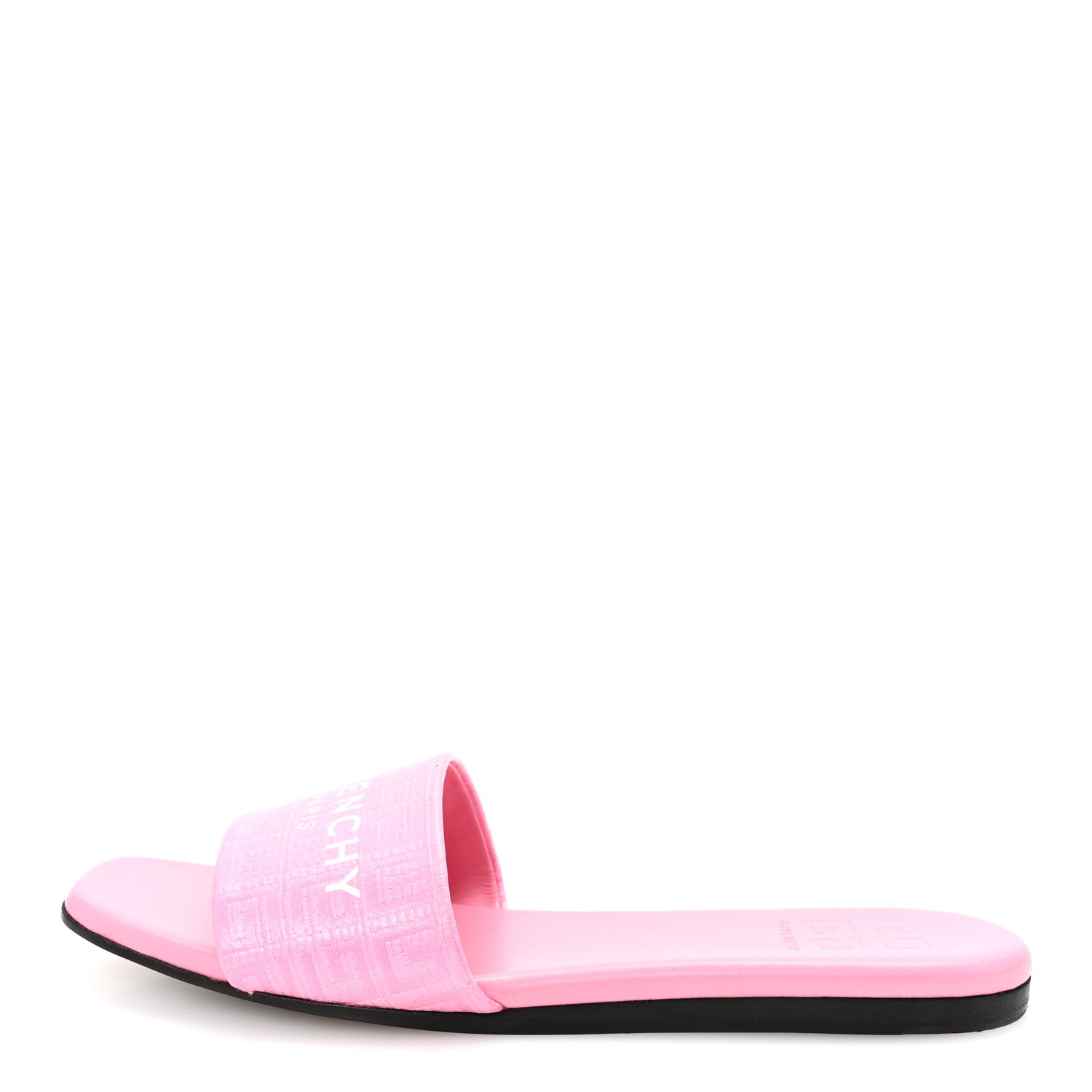 Givenchy Coated Canvas Logo 4G Embossed Flat Sandals 36.5 Pink