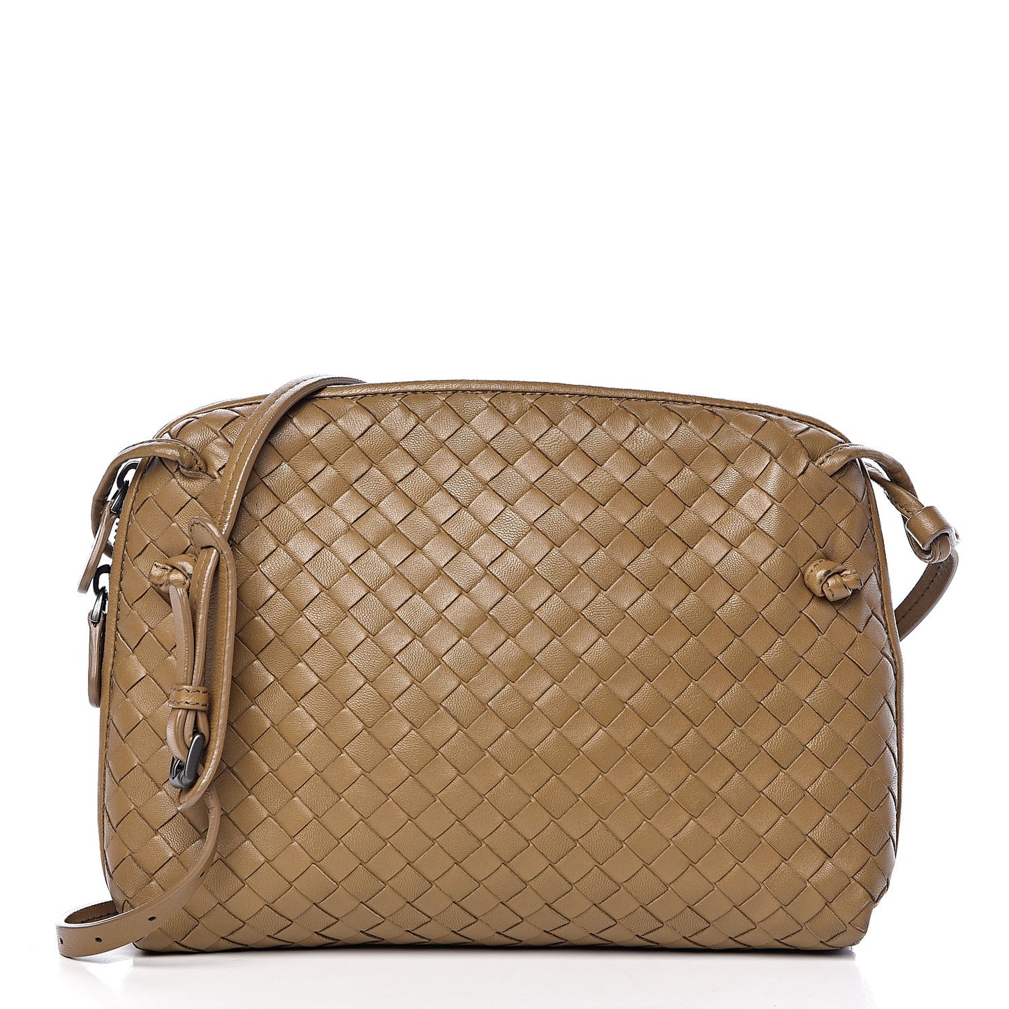 Nappa Intrecciato Nodini Crossbody Messenger Bronze