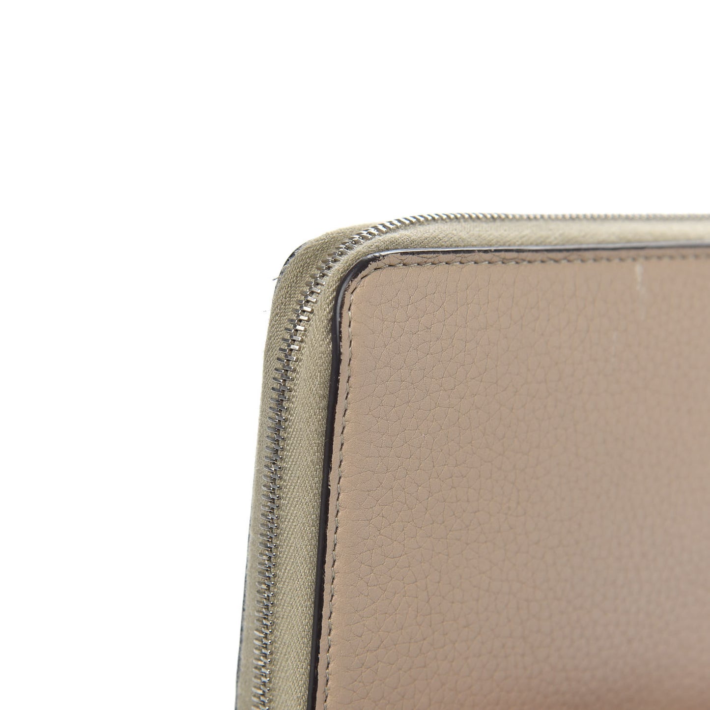 Grained Calfskin Large Zip Around Multifunction Wallet Dune