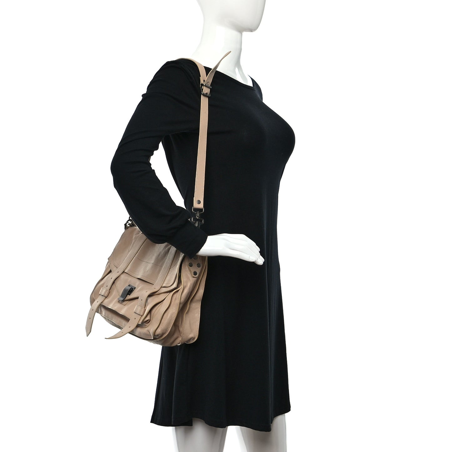 Lambskin Medium PS1 Satchel Nude