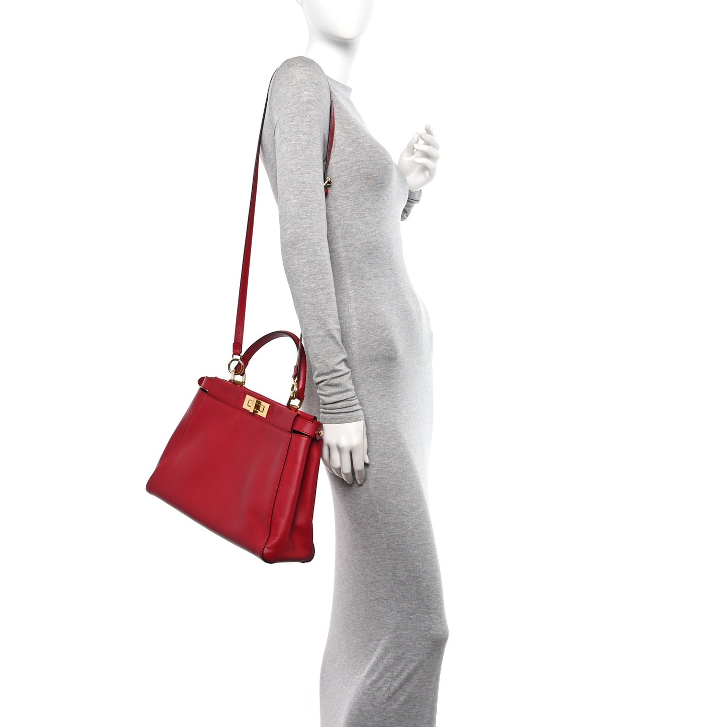 Vitello Morgan Fabric Jacquard Pequin Medium Peekaboo Iconic Satchel Mattone Tobacco Black