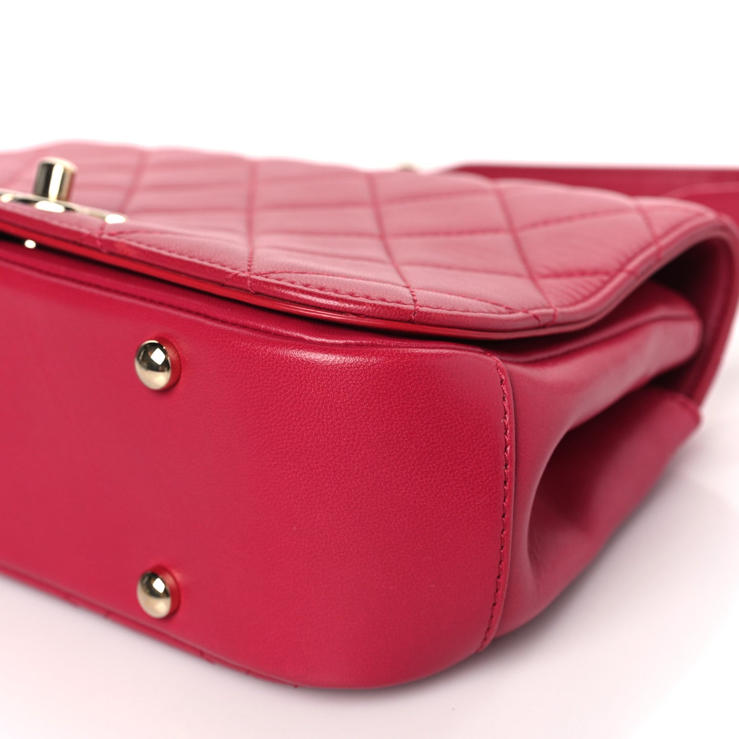 Lambskin Small Carry Chic Flap Dark Pink