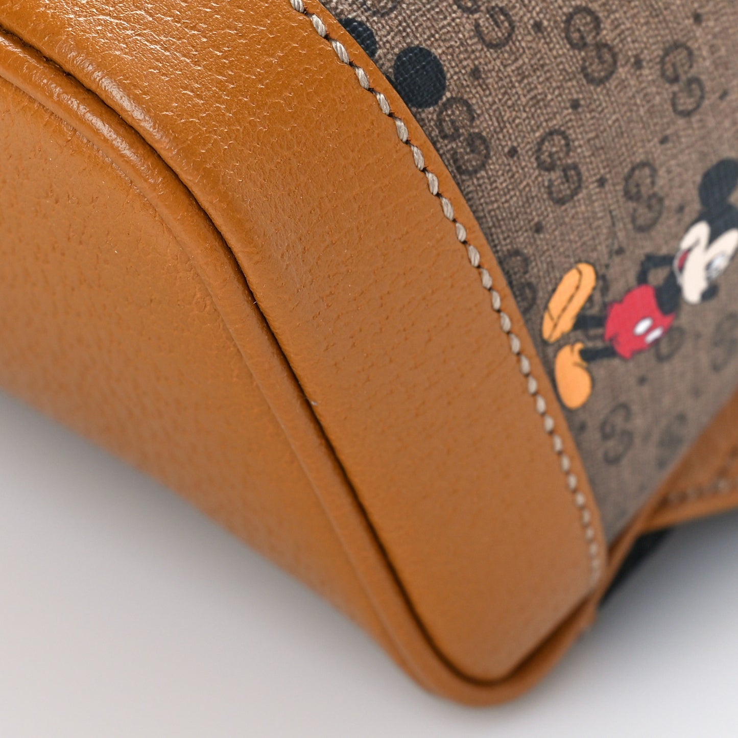 X DISNEY Mini Vintage GG Supreme Monogram Mickey Mouse Small Dome Backpack Beige Vintage Sun Oil