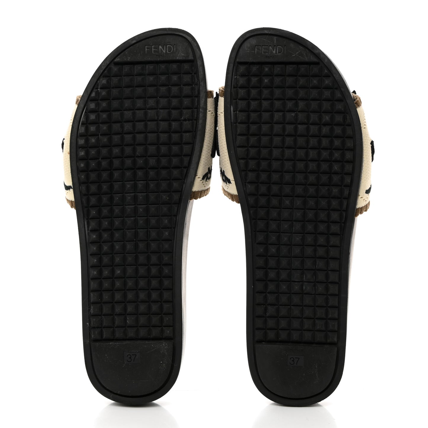 Knit Bow Flat Slide Sandals 37 Black Grezzo