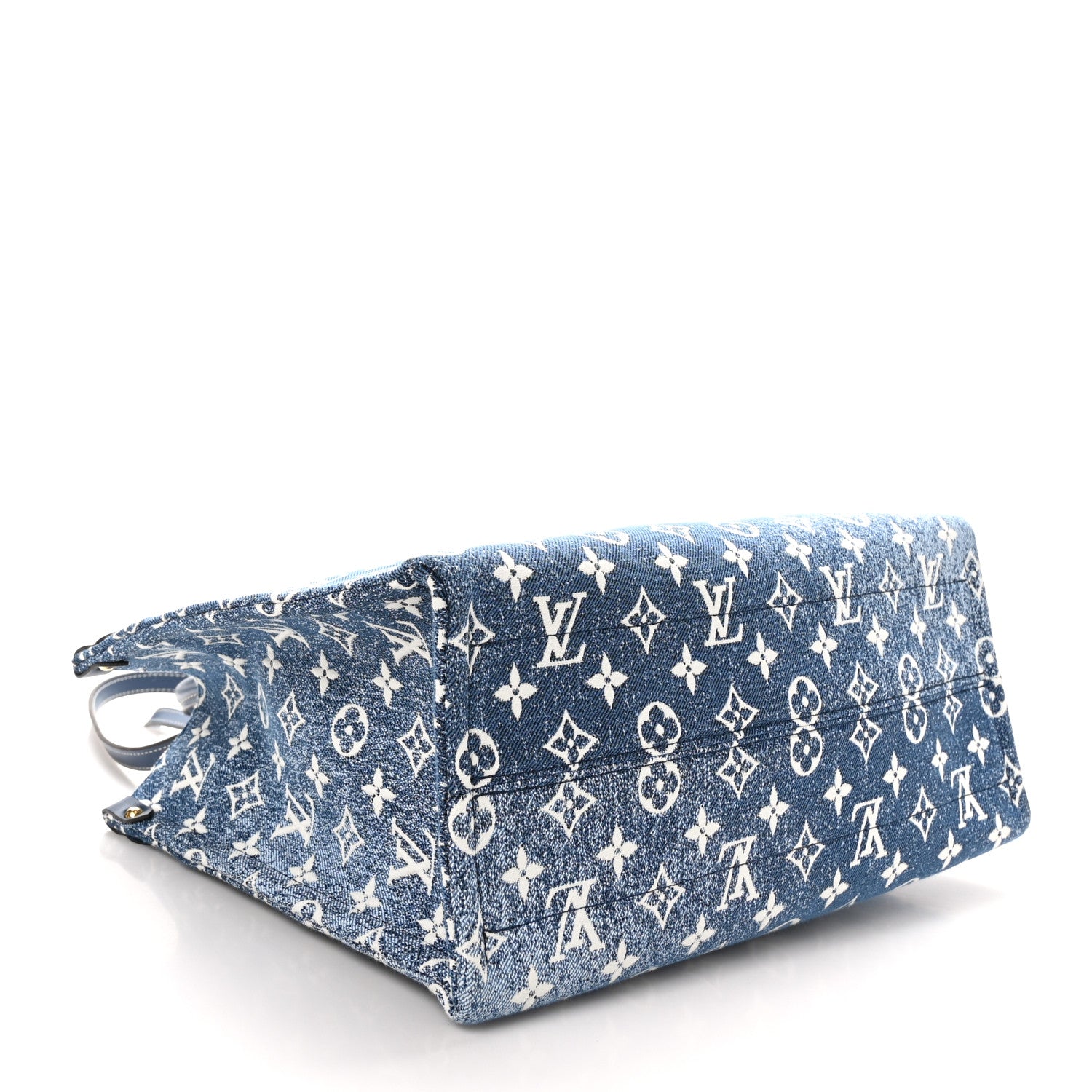 Louis Vuitton Monogram Jacquard Denim Onthego MM Bleu 4 of 9