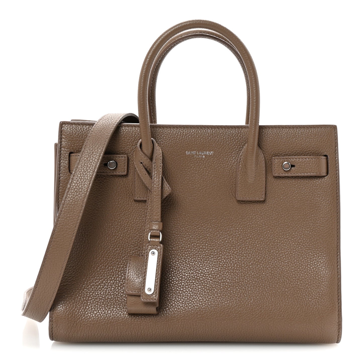 Grained Calfskin Baby Sac De Jour Souple Dark Beige