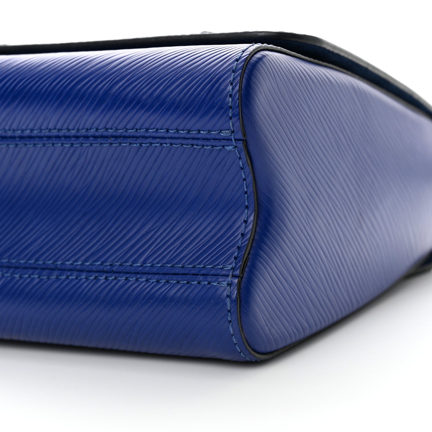 Epi Flamingo Twist Shoulder Bag MM Blue