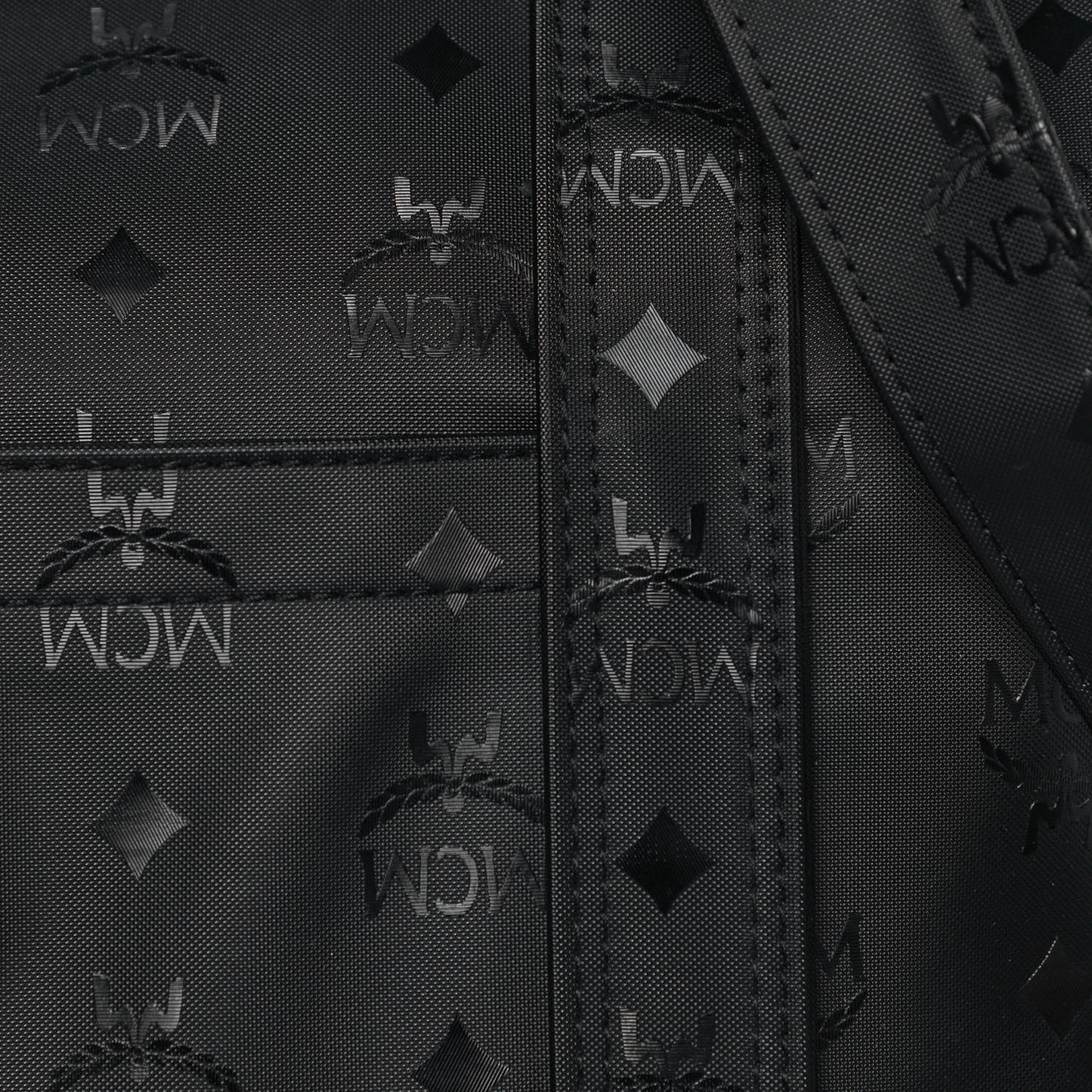 Monogram Coated Canvas Tote Bag Black