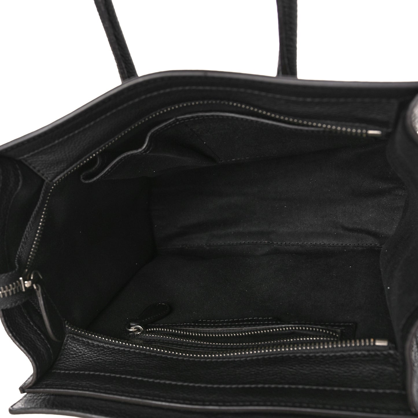 Drummed Calfskin Micro Luggage Black