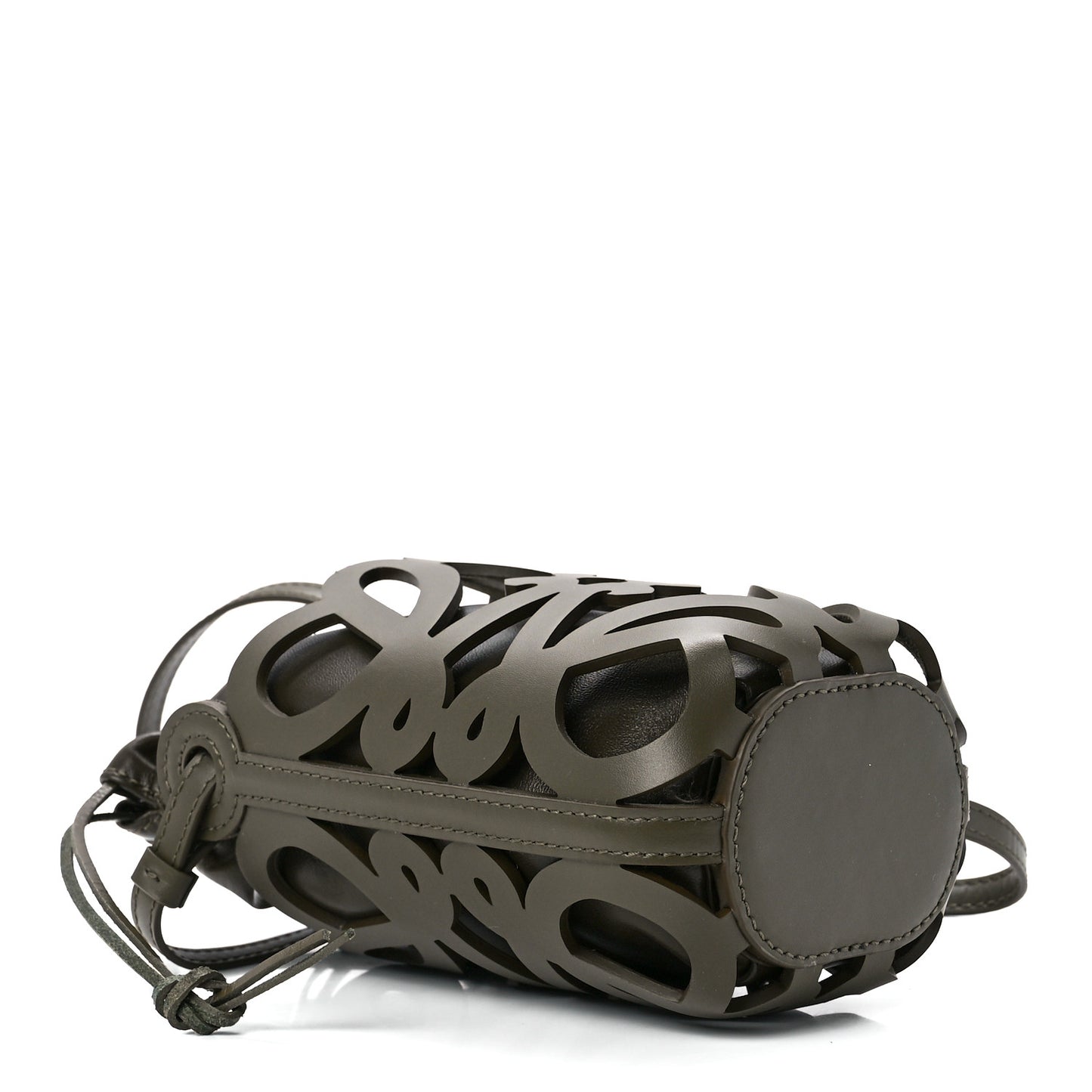 Smooth Calfskin Small Anagram Cutout Drawstring Bag Tea Dust Glaze