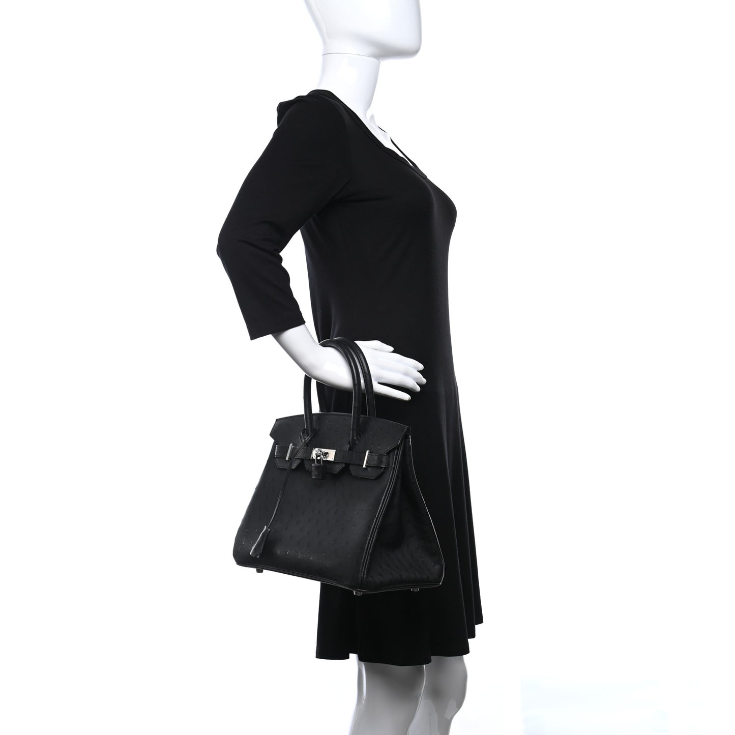 Ostrich Birkin 30 Black