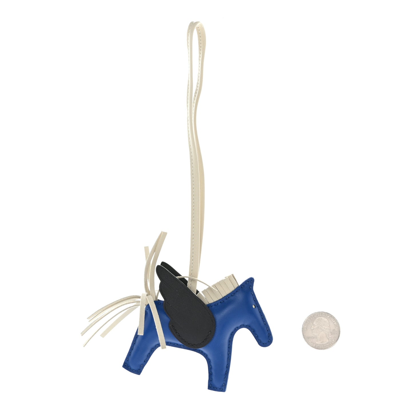 Milo Lambskin Grigri Rodeo Pegase Horse Bag Charm PM Bleu France Nata Black