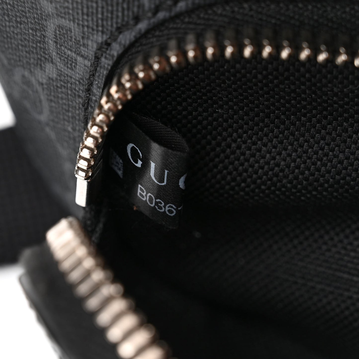 GG Supreme Monogram Textured Calfskin Retro Interlocking G Belt Bag Black
