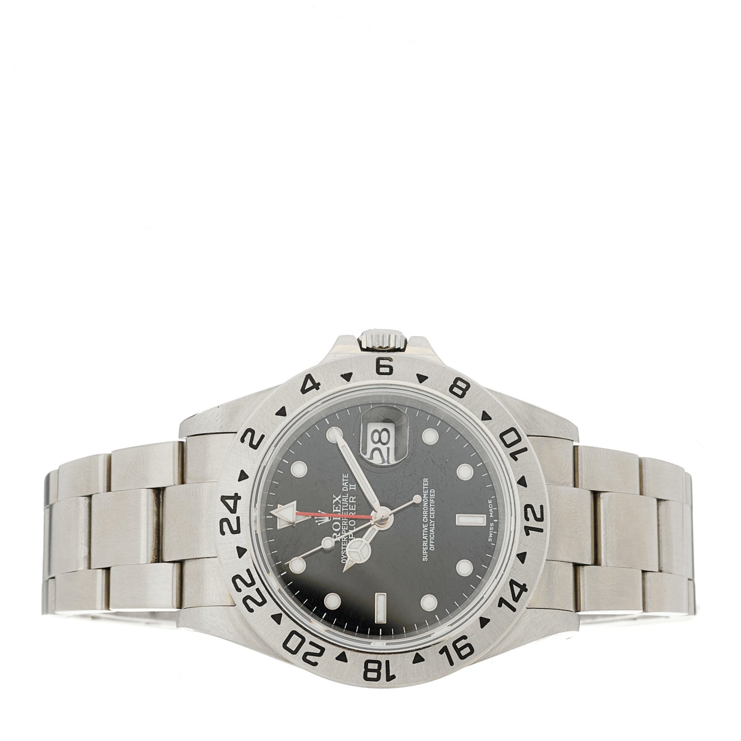 Stainless Steel 40mm Oyster Perpetual Date Explorer II Watch Black 16570